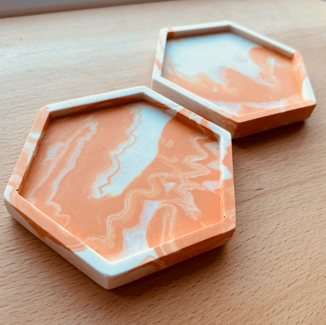 Coral hexagon