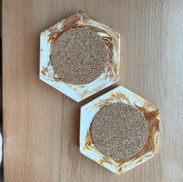 Coffee swirl hexagon