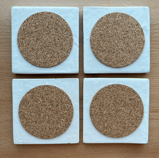 Blue spatter coaster  