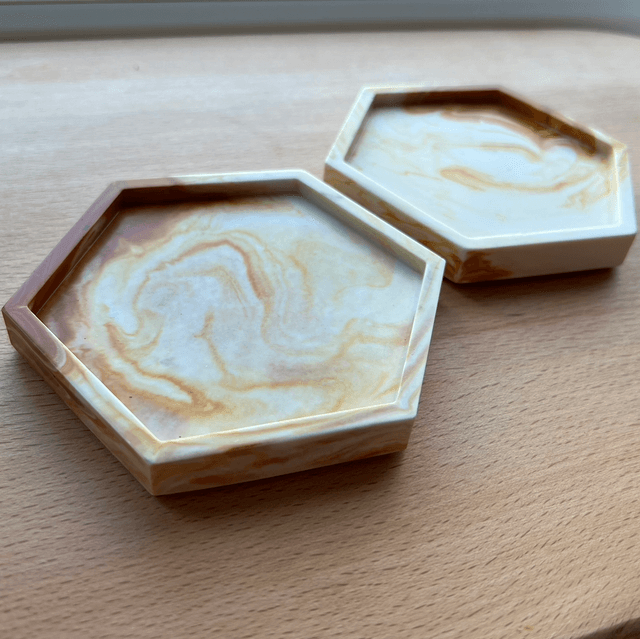 Coffee swirl hexagon