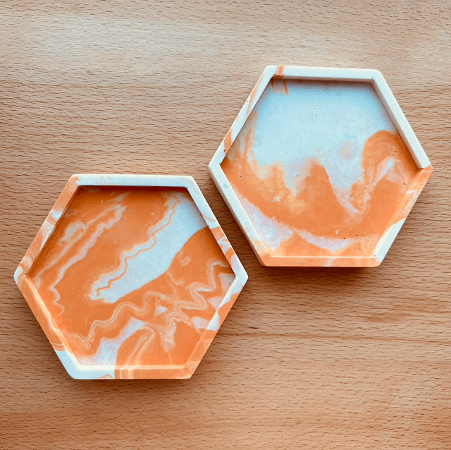 Coral hexagon